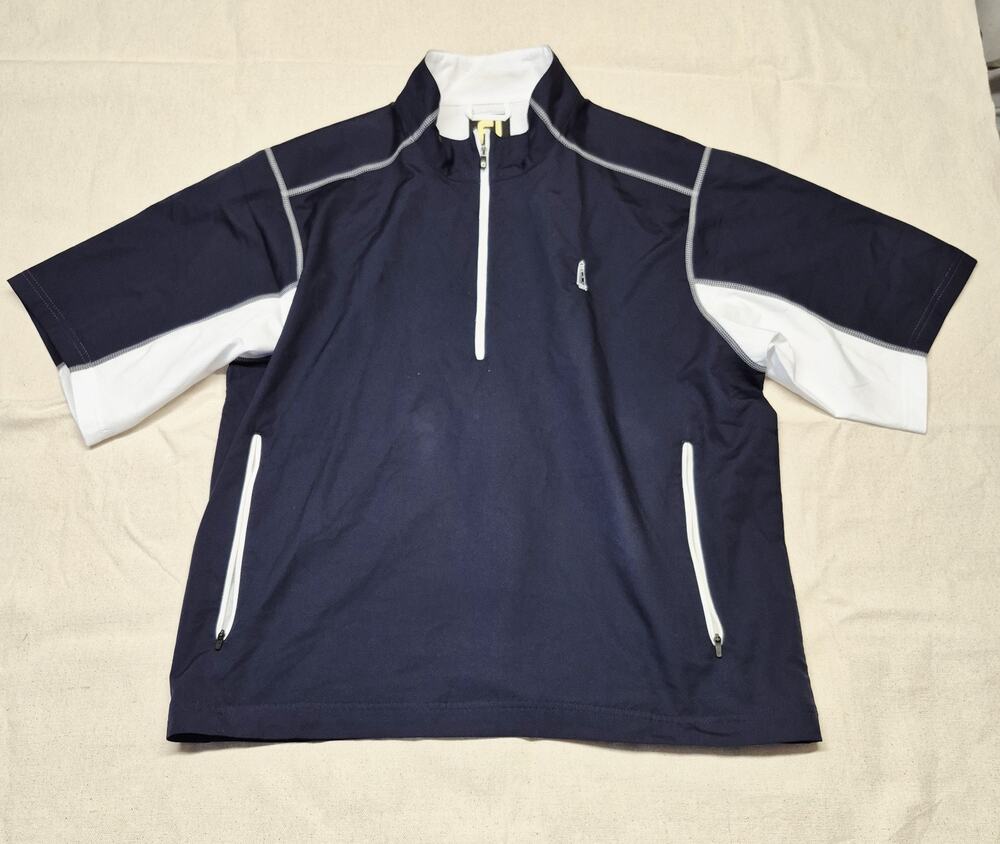 FootJoy Beacon Hill Country Club Golf Pullover Men’s XL Navy White 1/4 Zip